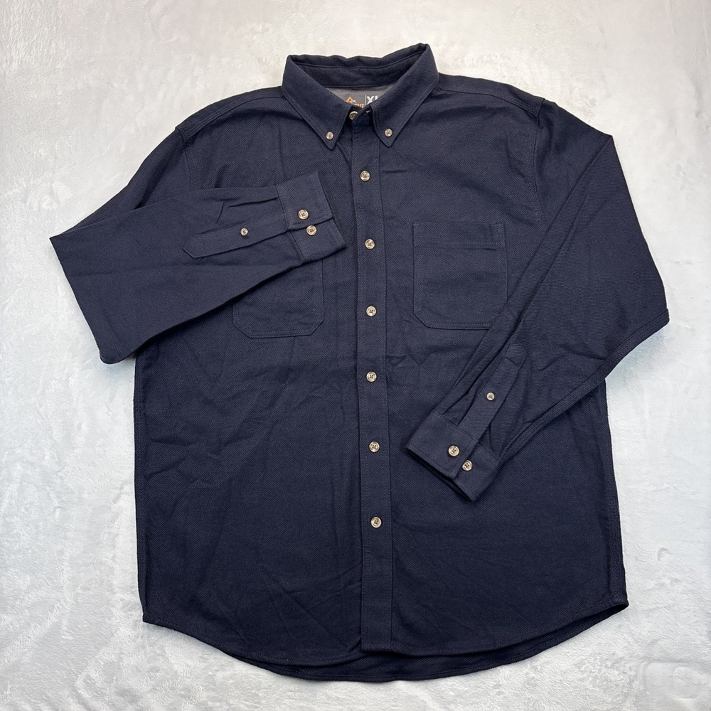 Ridgecut Toughwear XL Navy Twill Work Shirt Rugged Workwear Chore Style